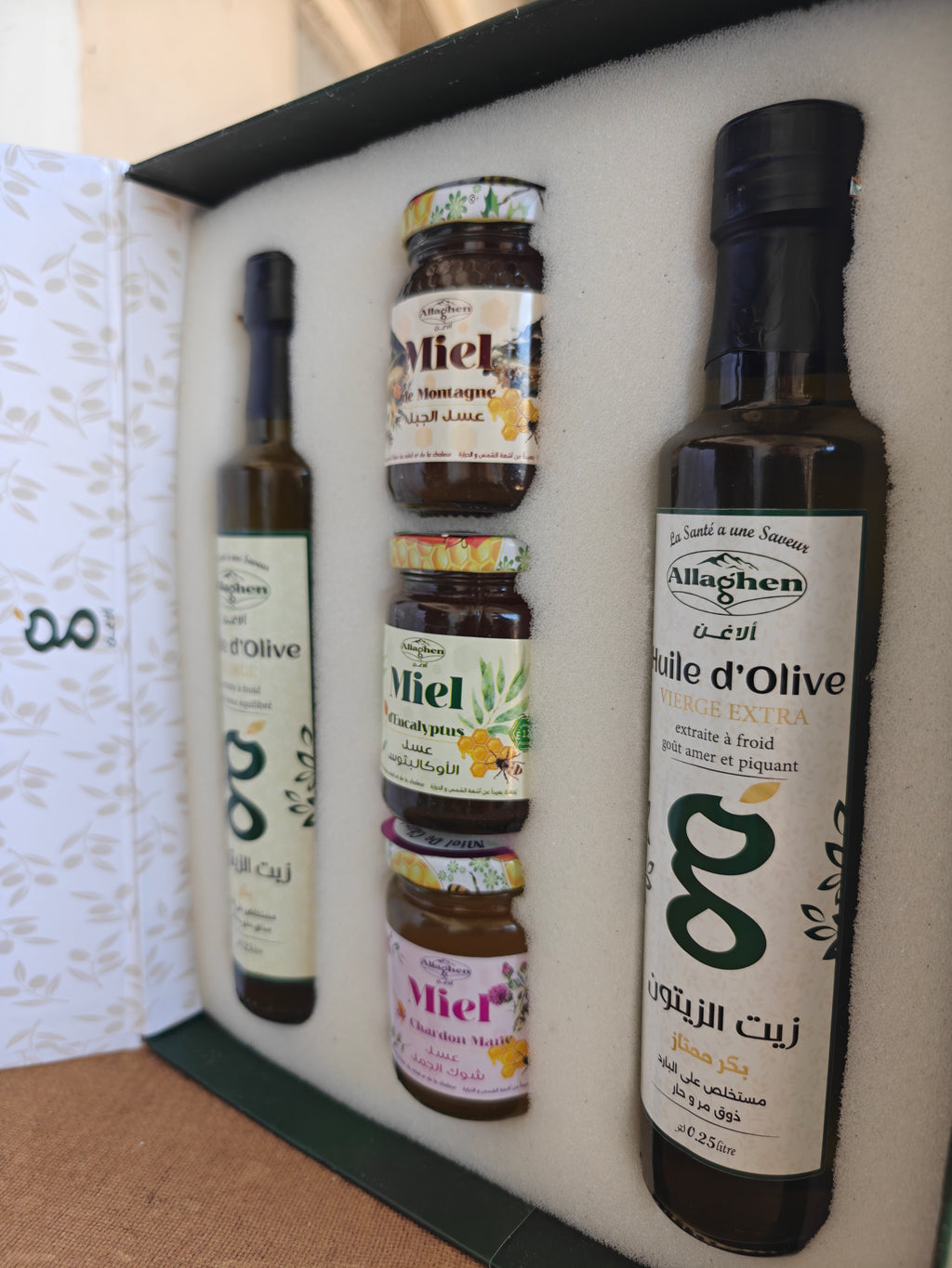 coffret "Allaghen" miel et Huile d'olive