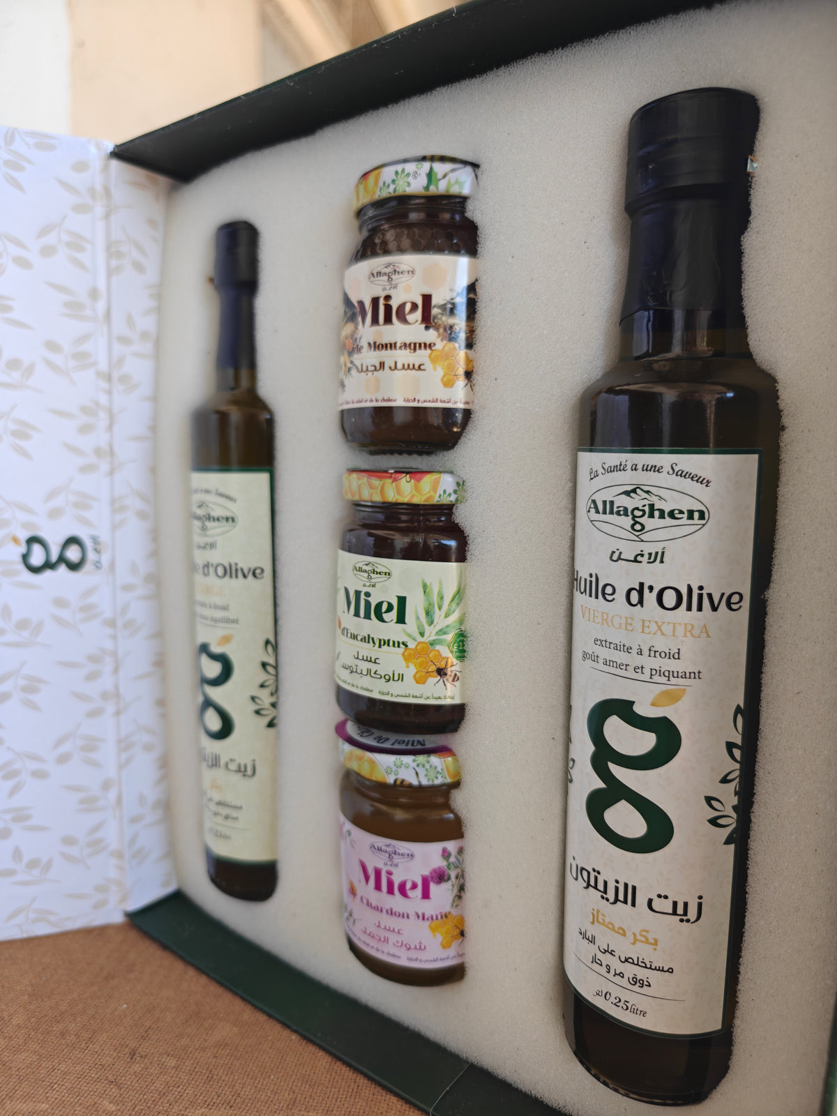 coffret "Allaghen" miel et Huile d'olive